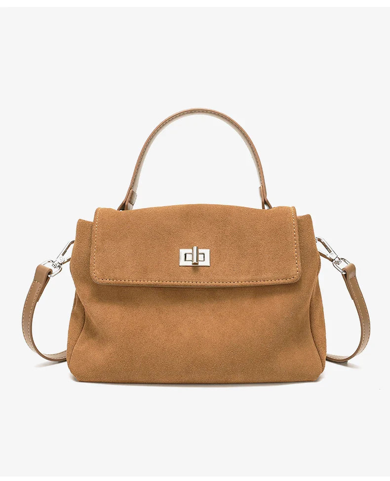 Suede Leather Crossbody Bag