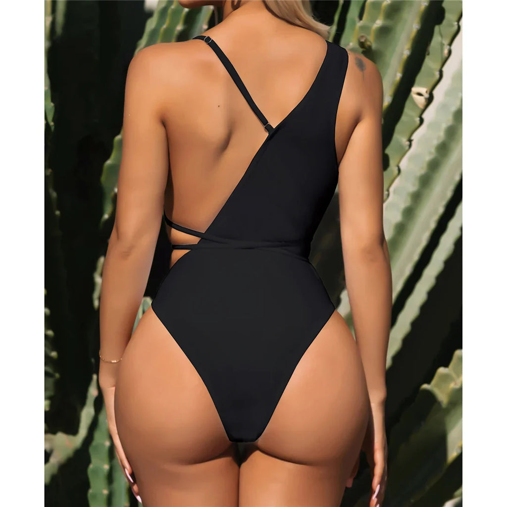 Asymmetric Wrap Around Swimsuit