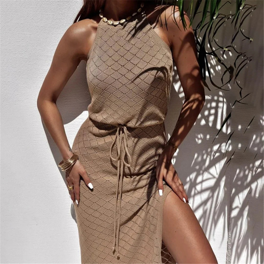 Halter Crochet Knitted Beach Tunic