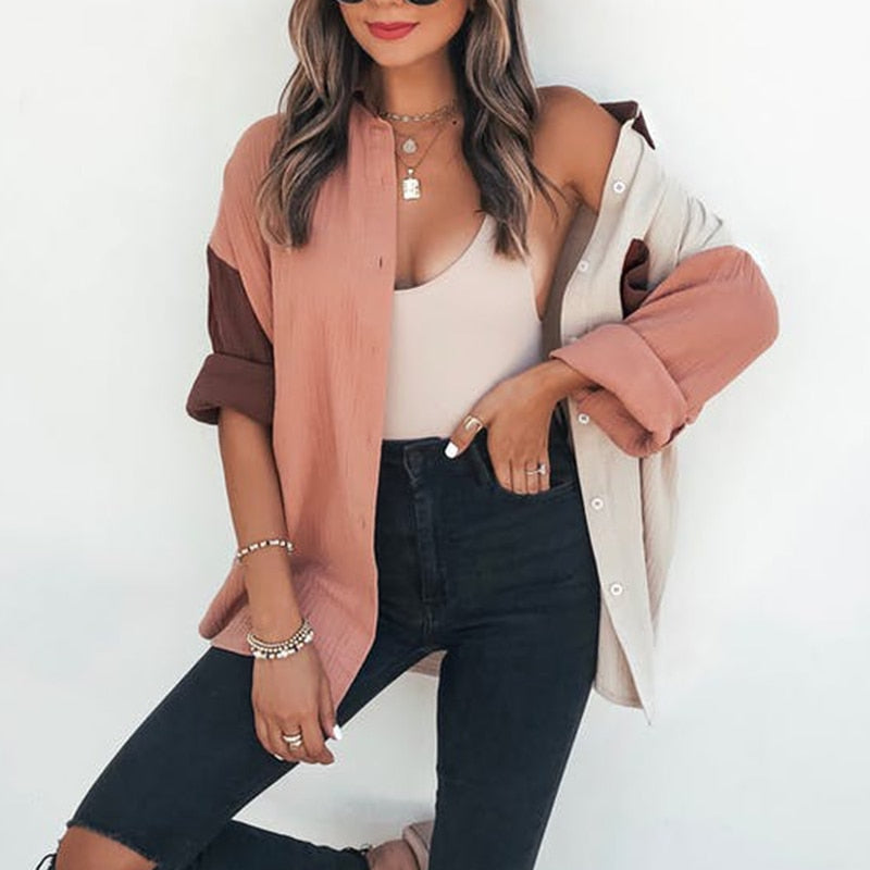 Marly Blouses Pink Brown