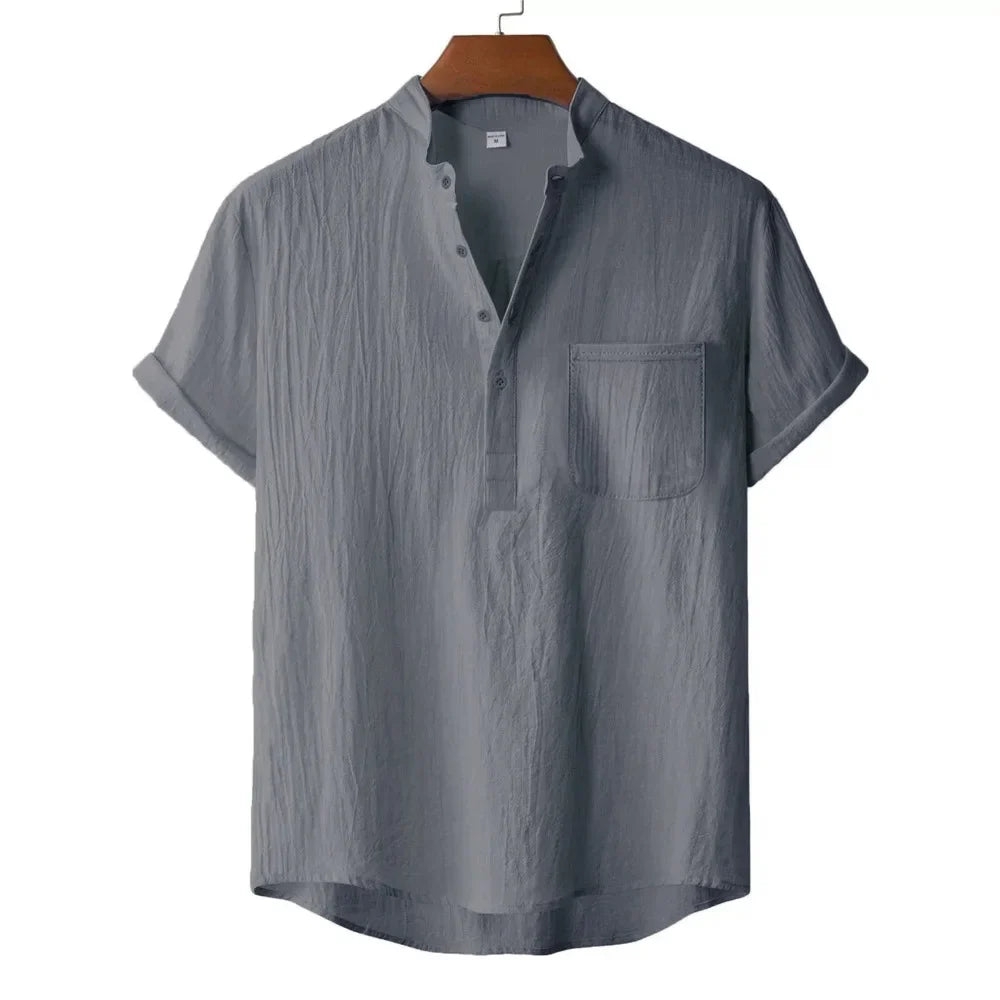 Kai Linen Henley T-Shirt