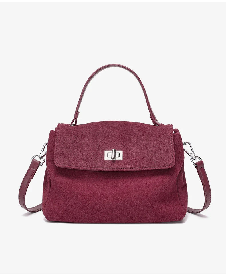 Suede Leather Crossbody Bag