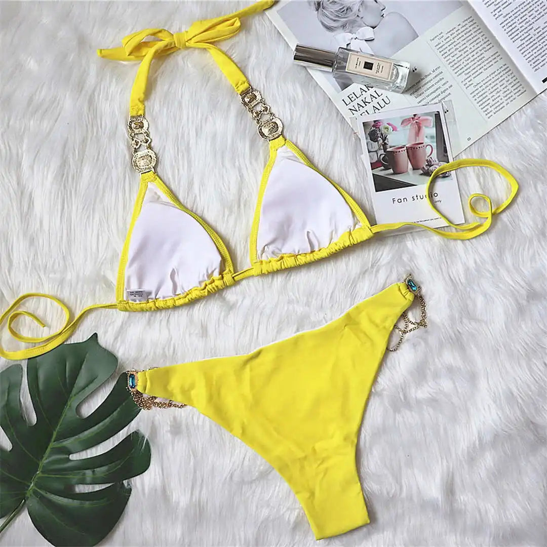 Jeweled Diamond Rhinestone Bikini
