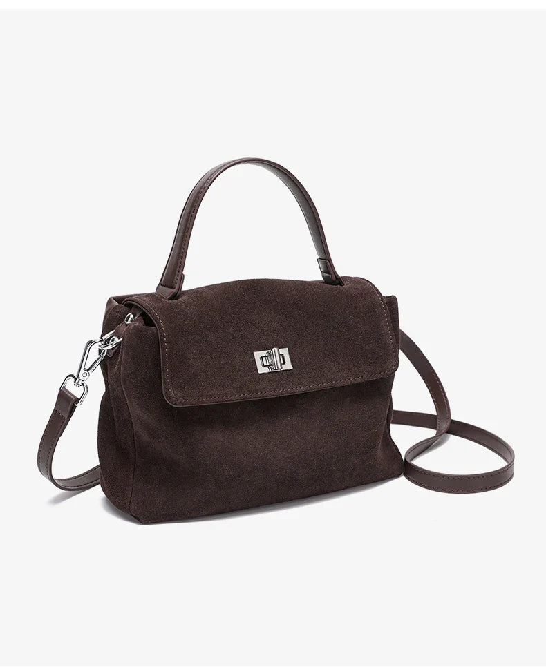 Suede Leather Crossbody Bag