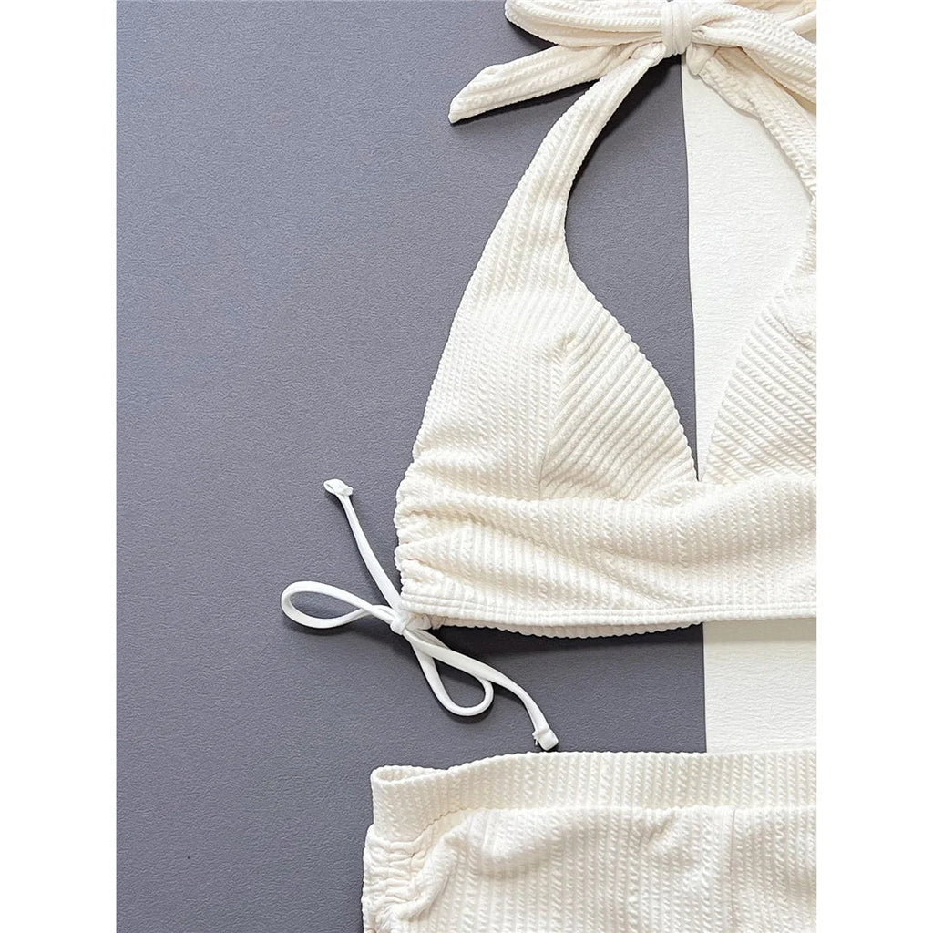Halter High Waist Bikini Set