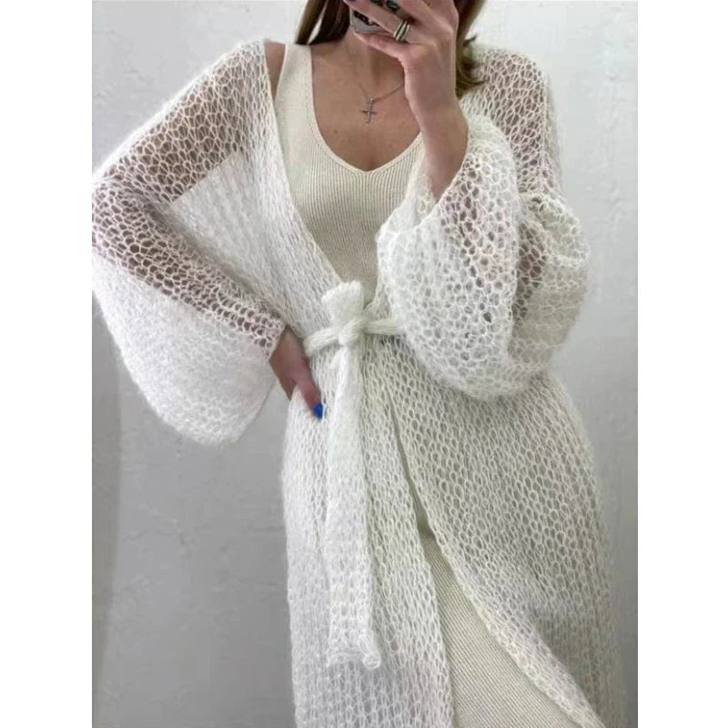 ZAMMI CARDIGAN White One Size