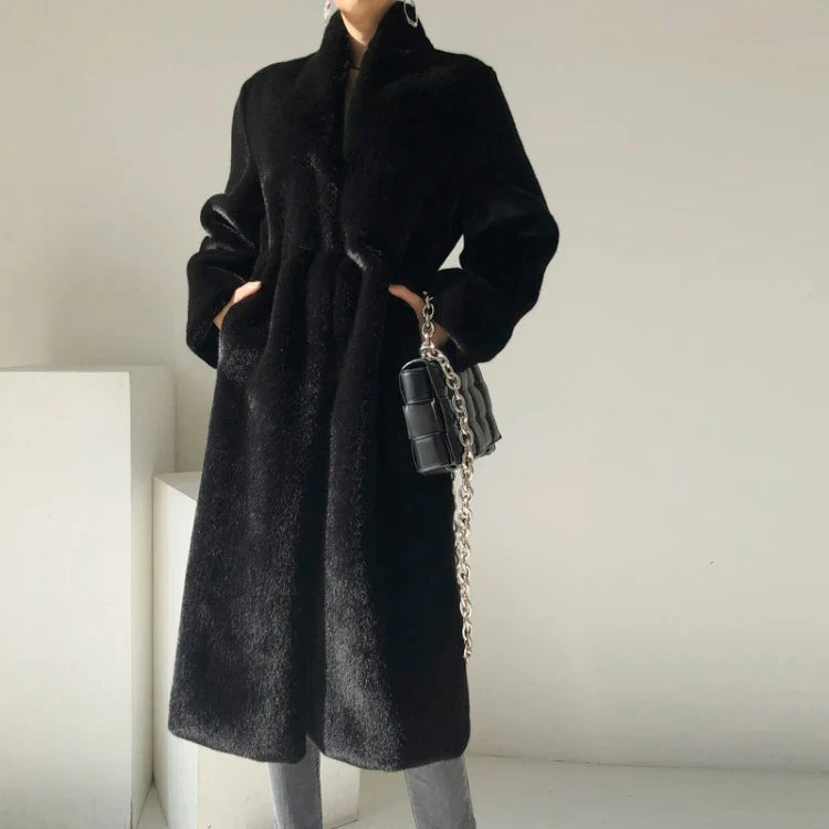 Vivienne Long Faux Mink Coat