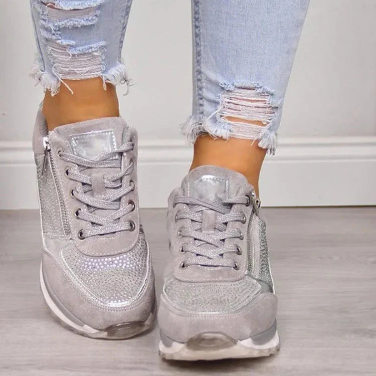 The Verona Side-Zip Wedge Sneakers