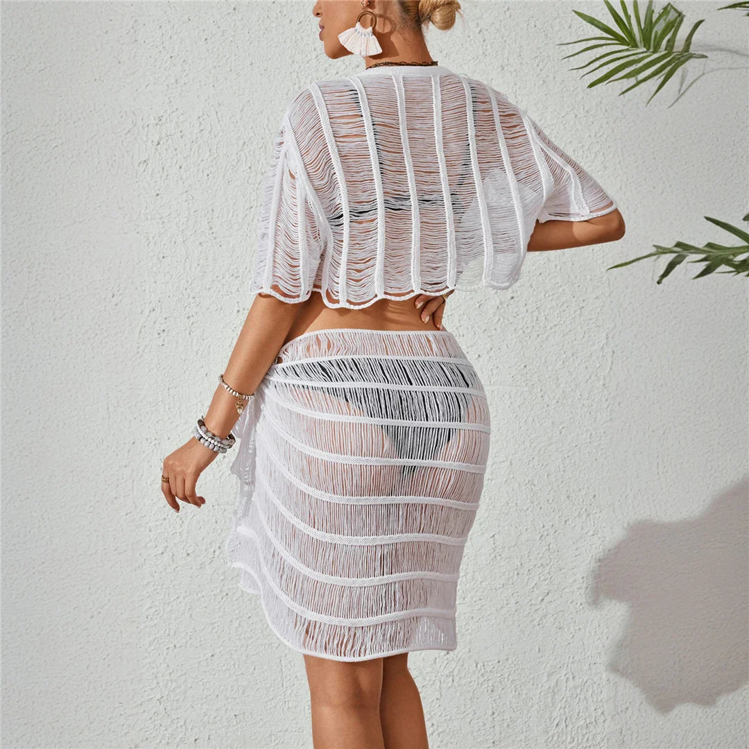 Knitted Beach Cover-Up Set