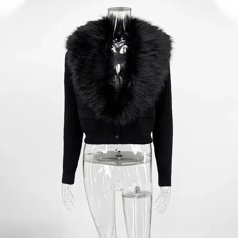 Elowen Fur Collar Cardigan
