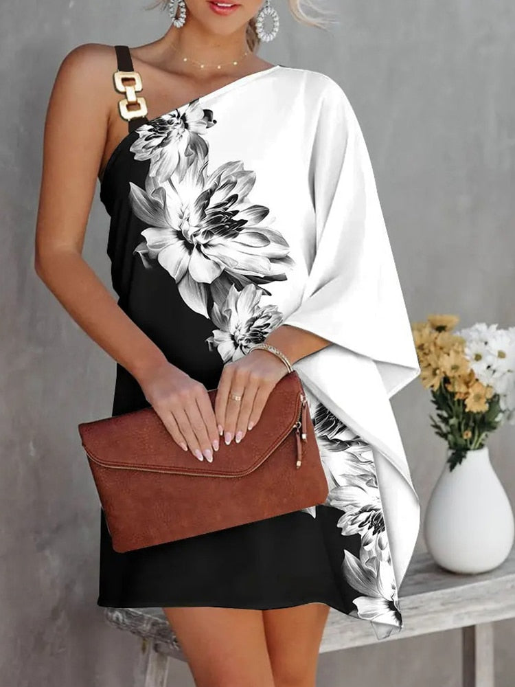 GELLA DRESS Black Print