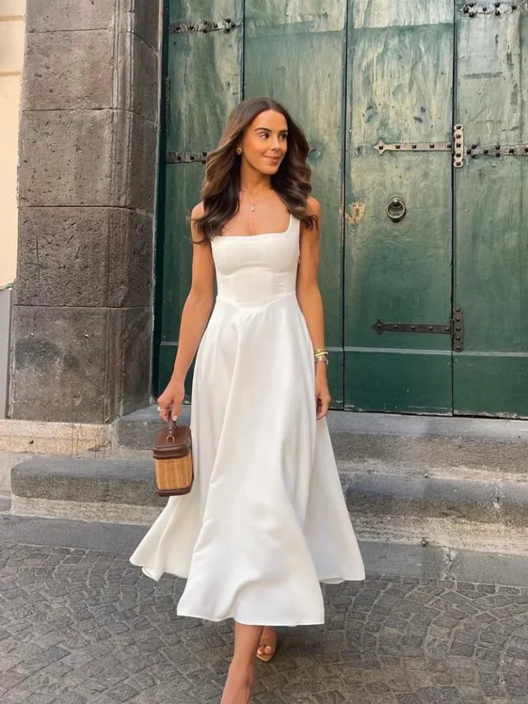 KAIYA DRESS white