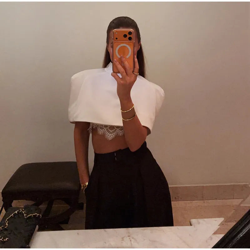 Women’s Cropped Shawl Top