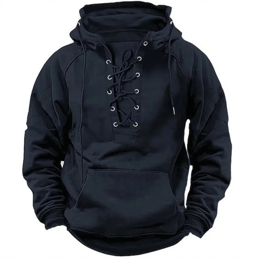 Maddox Vintage Lace-Up Hoodie
