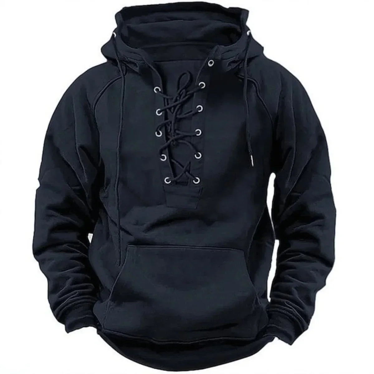 Maddox Vintage Lace-Up Hoodie