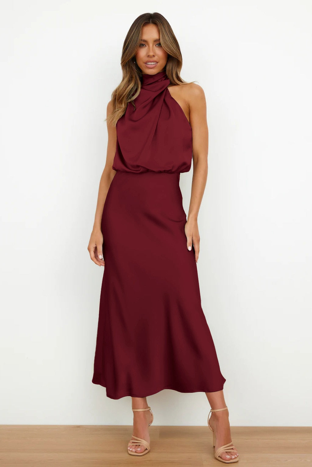 ELLIA DRESS Claret