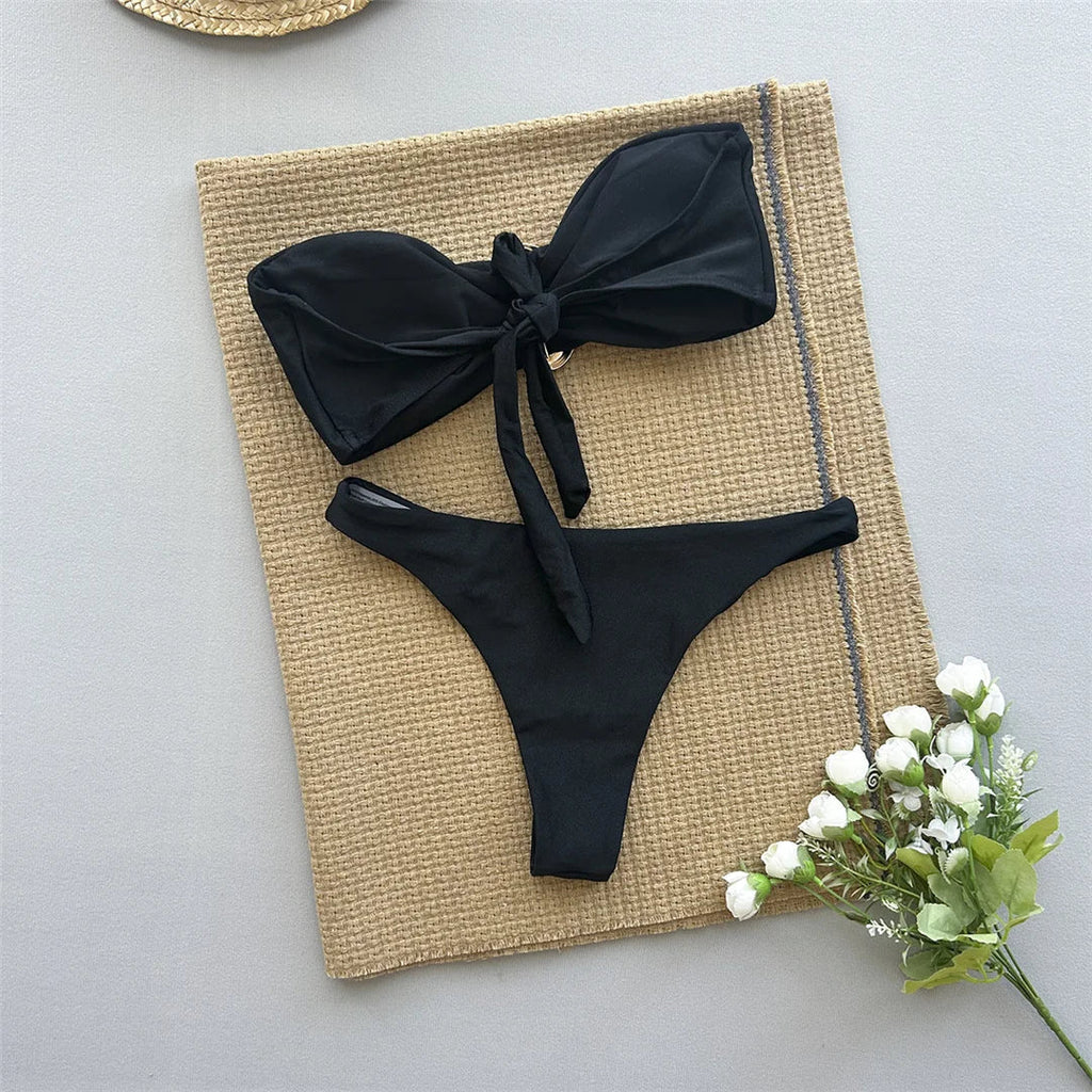 Bandeau Metal Ring Bikini
