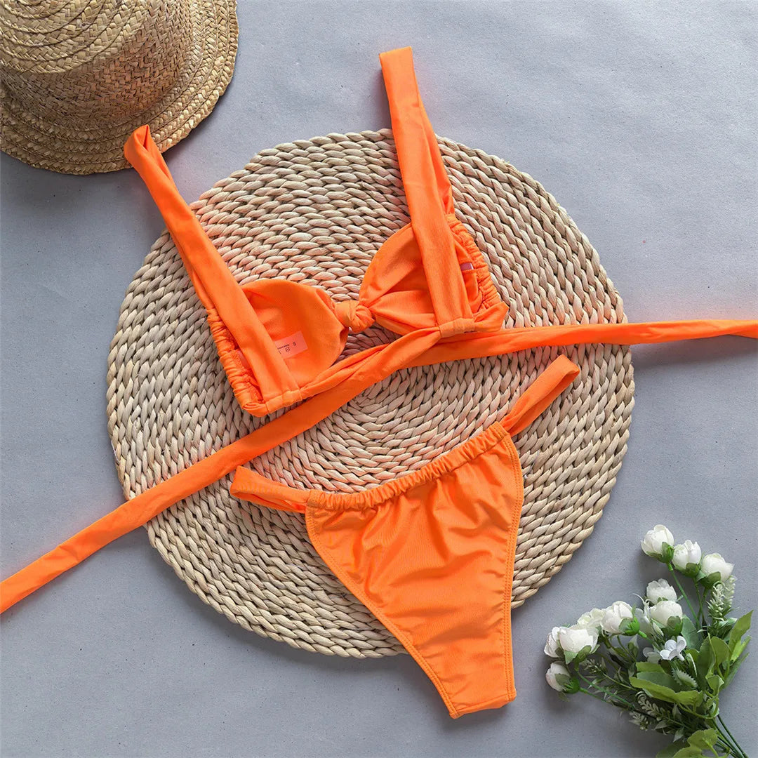 Tie Dye Flowers Bikini Set