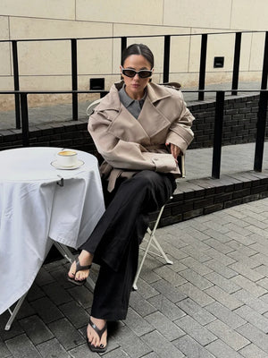 Women’s Belted Short Trench Coat