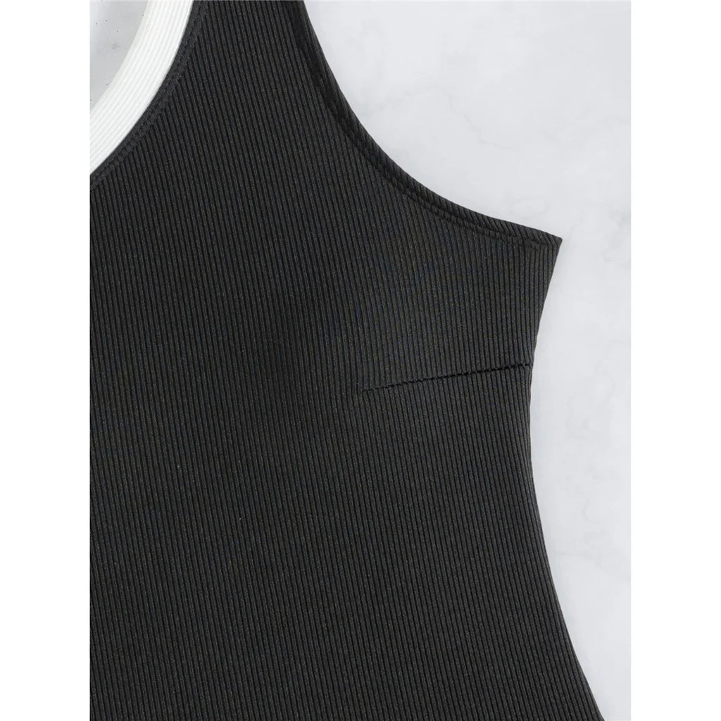 One Shoulder Ribbed Swimsuit