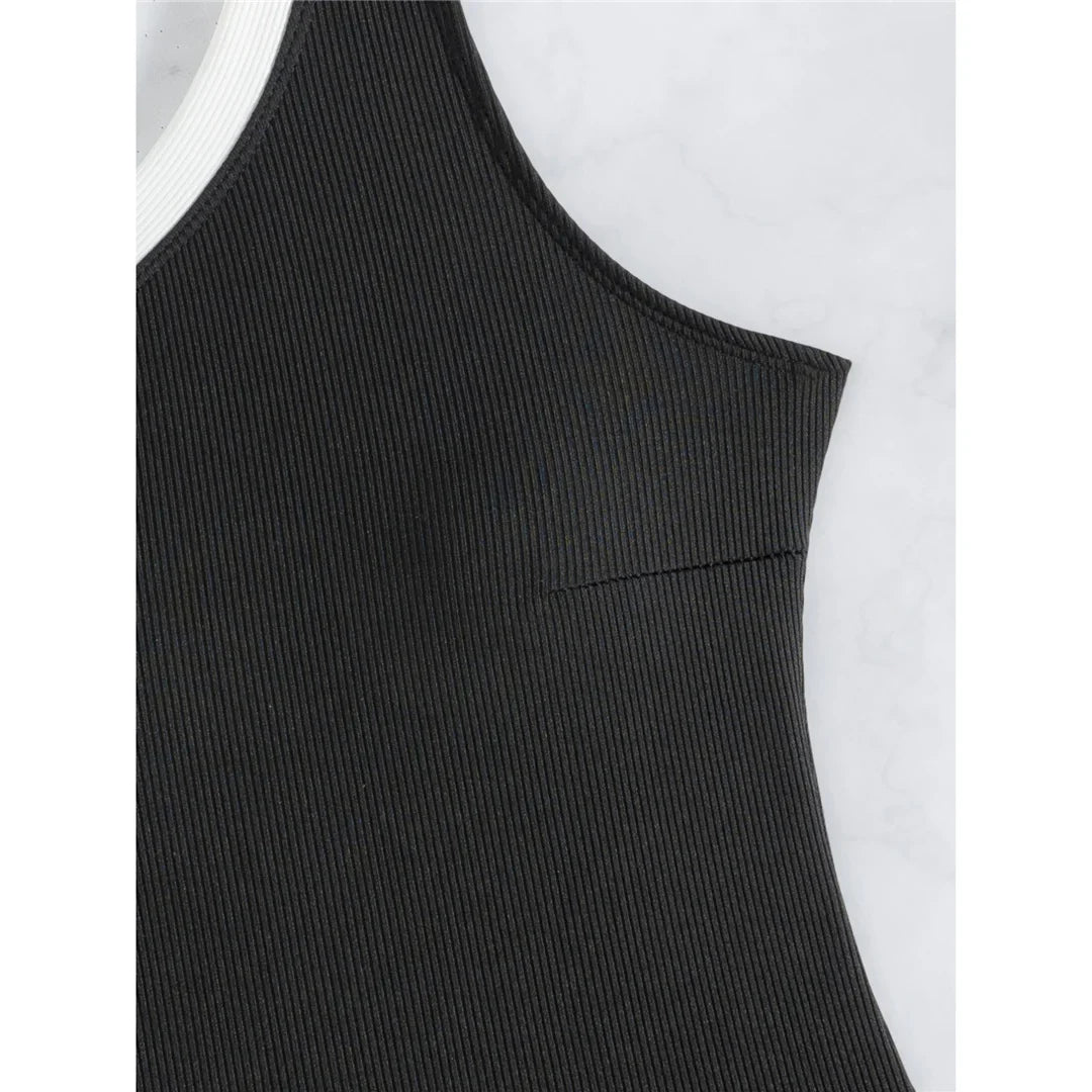 One Shoulder Ribbed Swimsuit
