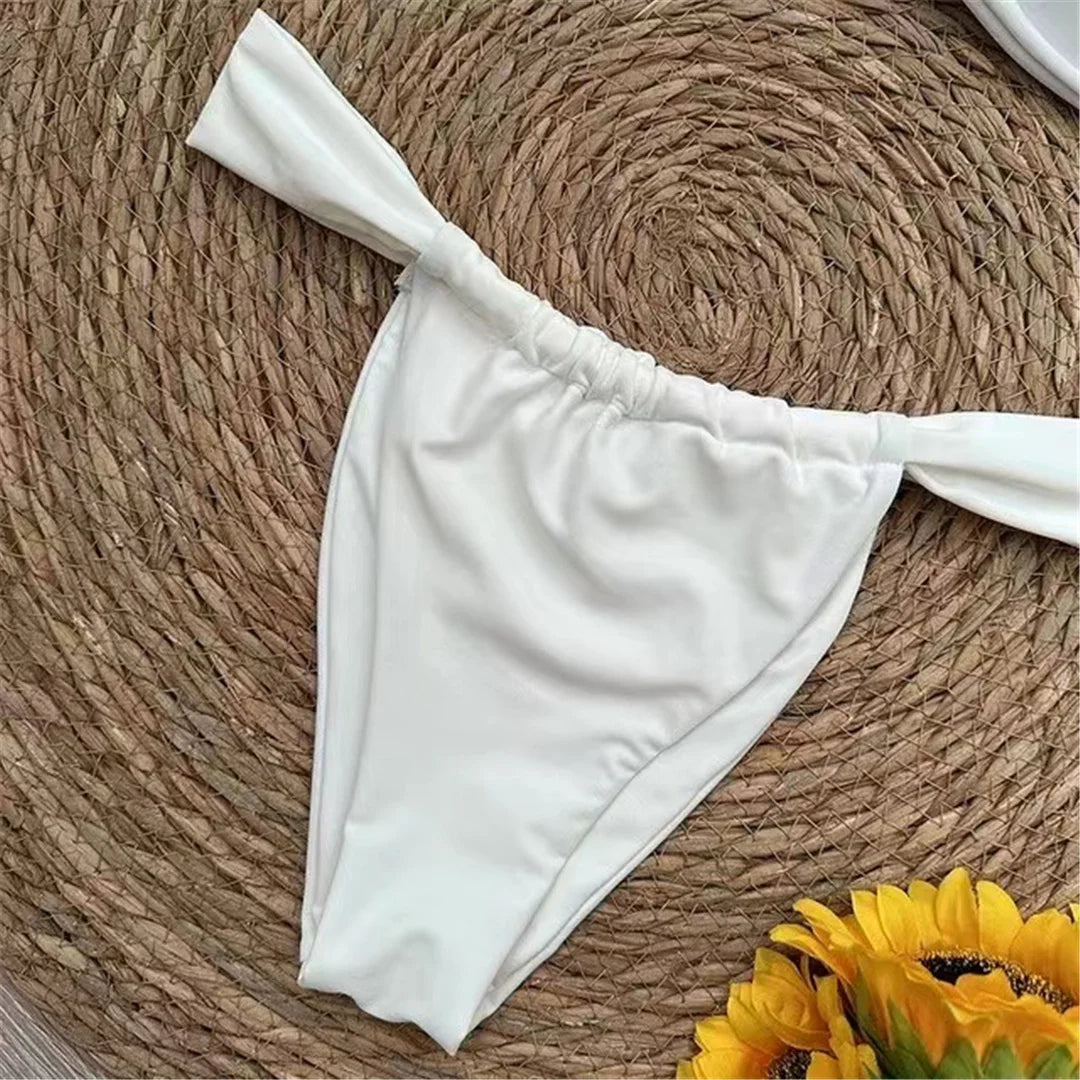 Gold Flower High Leg Bikini