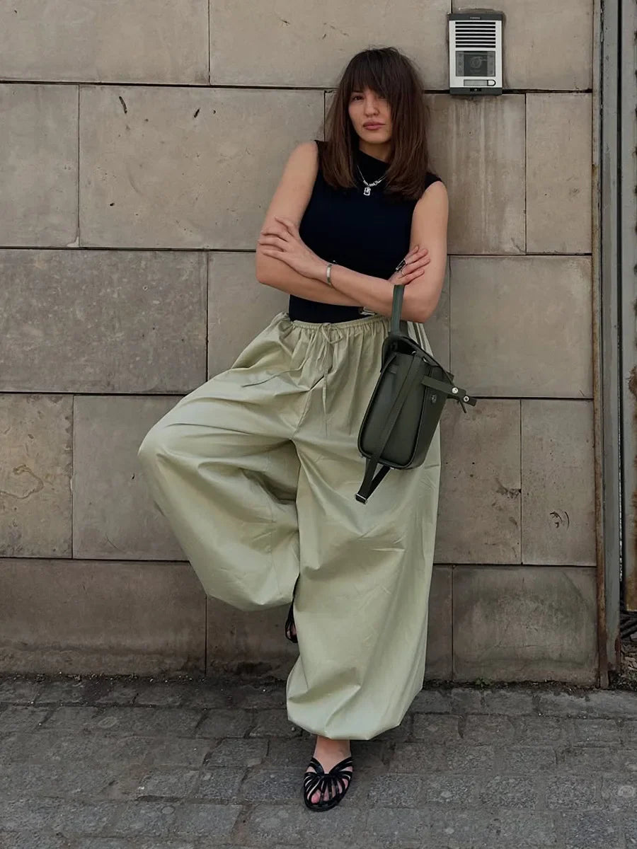 Cotton Wide Leg Pants