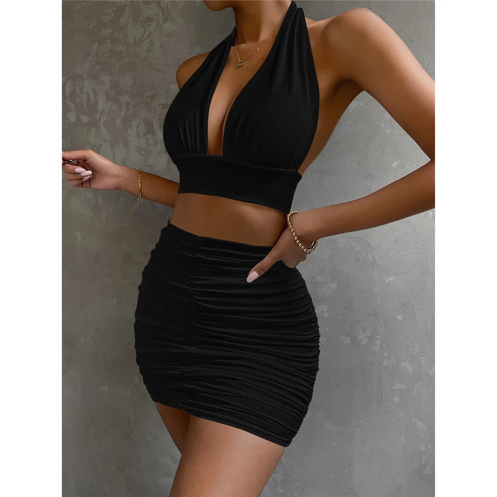 Ruffle Party Mini Dress Set