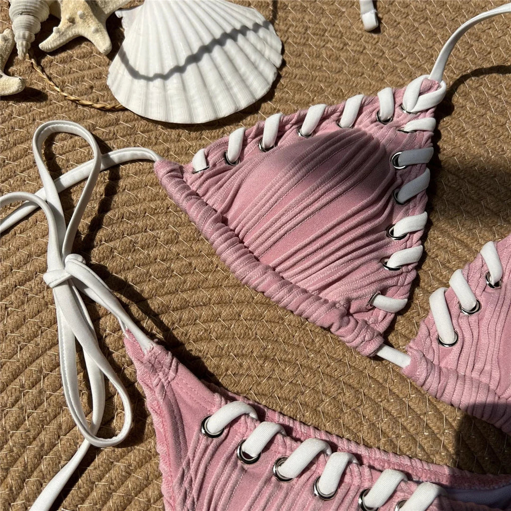 High Leg Strappy Bikini