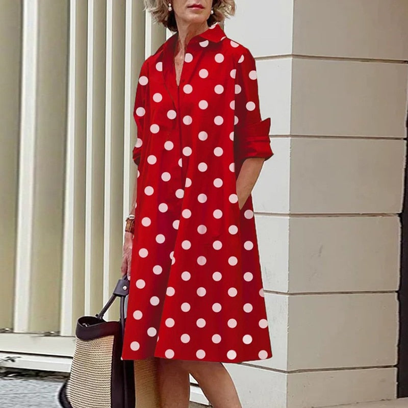 Maggie Dress Dots Red