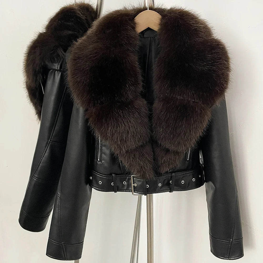 Alessia Faux Fur Leather Jacket