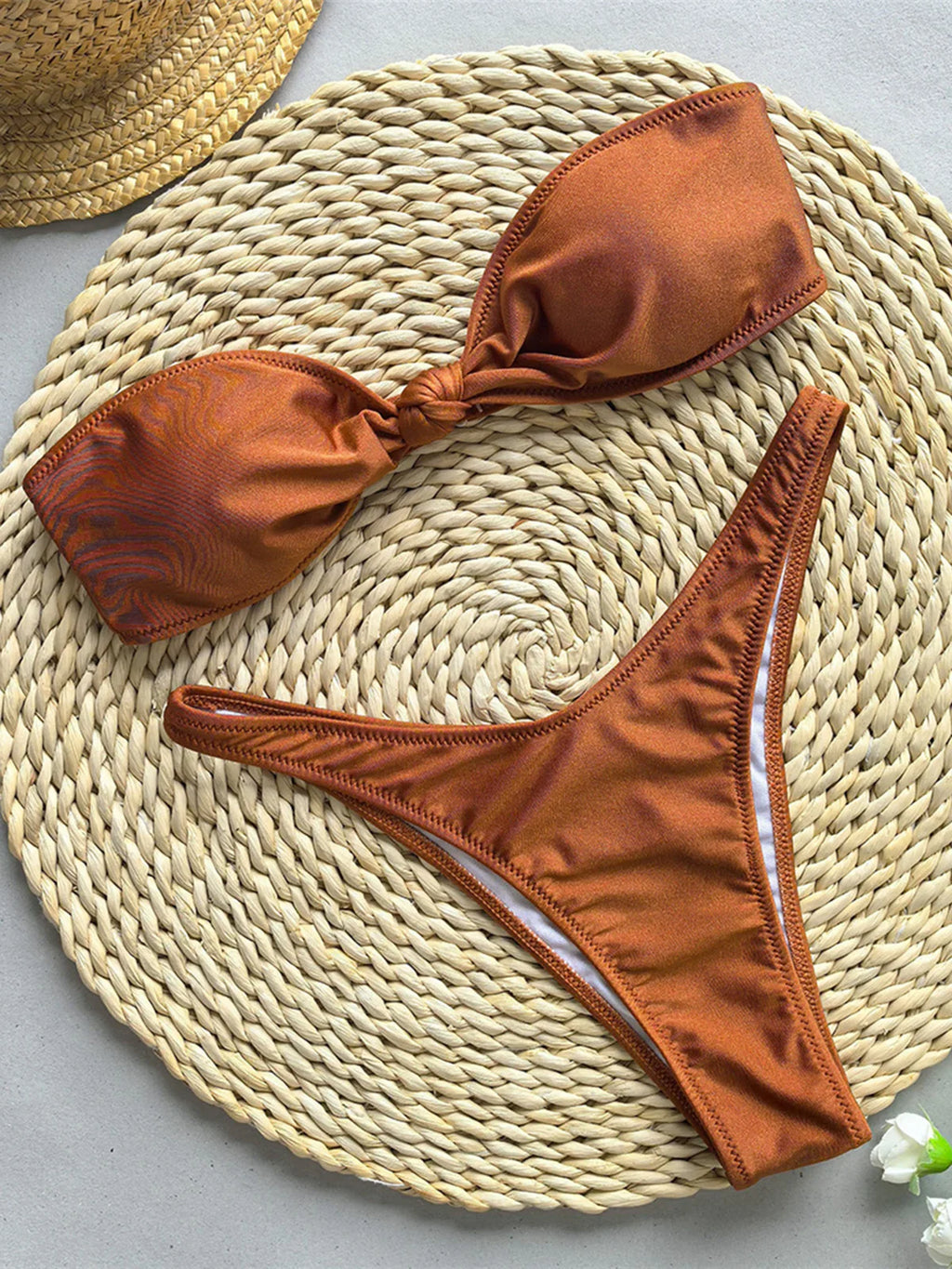 Bandeau Knotted Brazilian Bikini