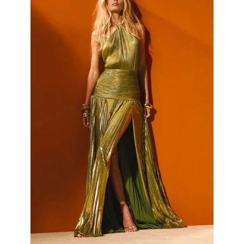 Women’s Off-Shoulder Corset Maxi Dress