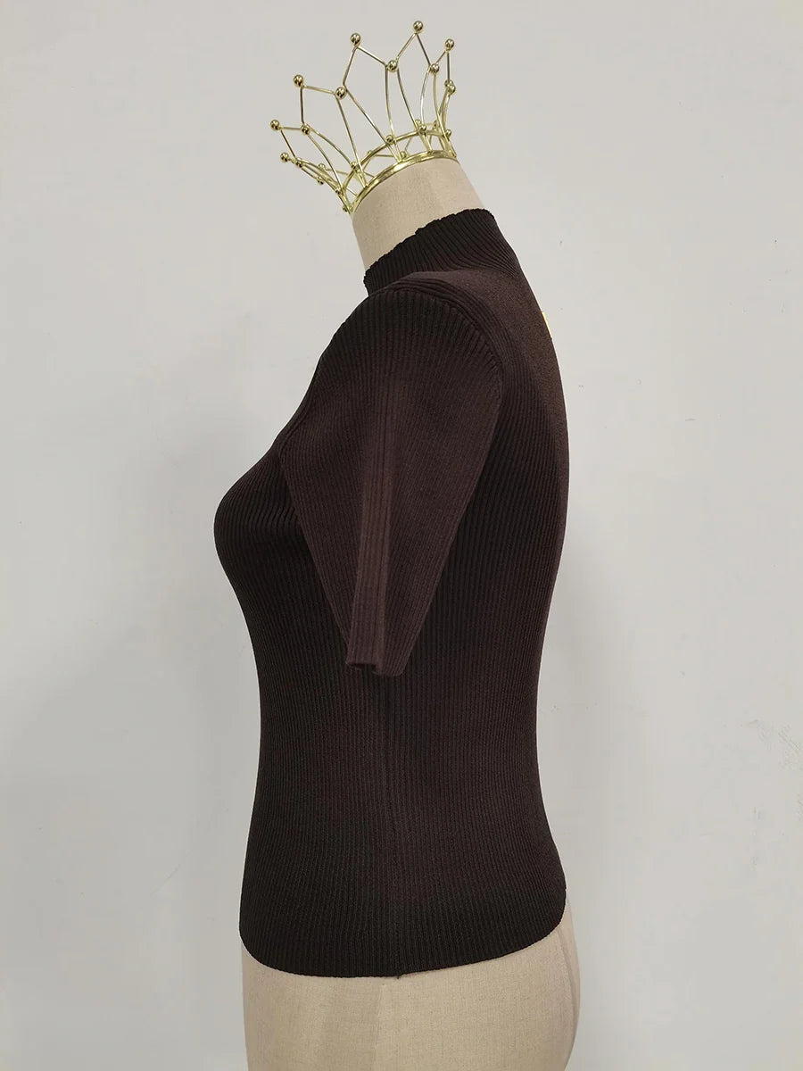 Women’s Turtleneck Buckle T-Shirt