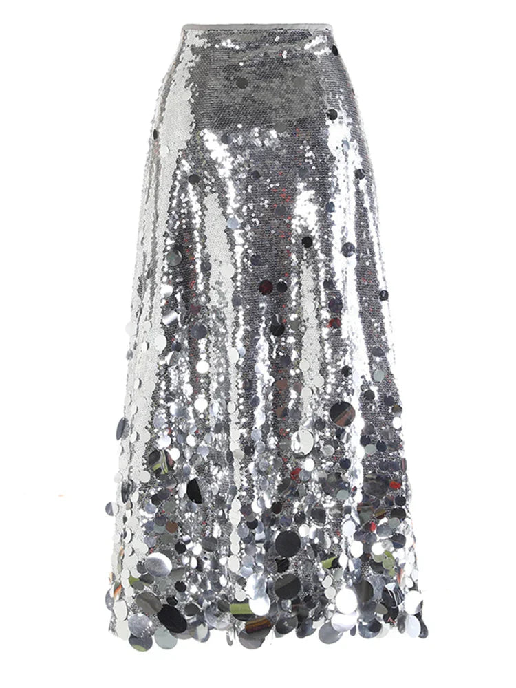 MASHA SKIRT silver color