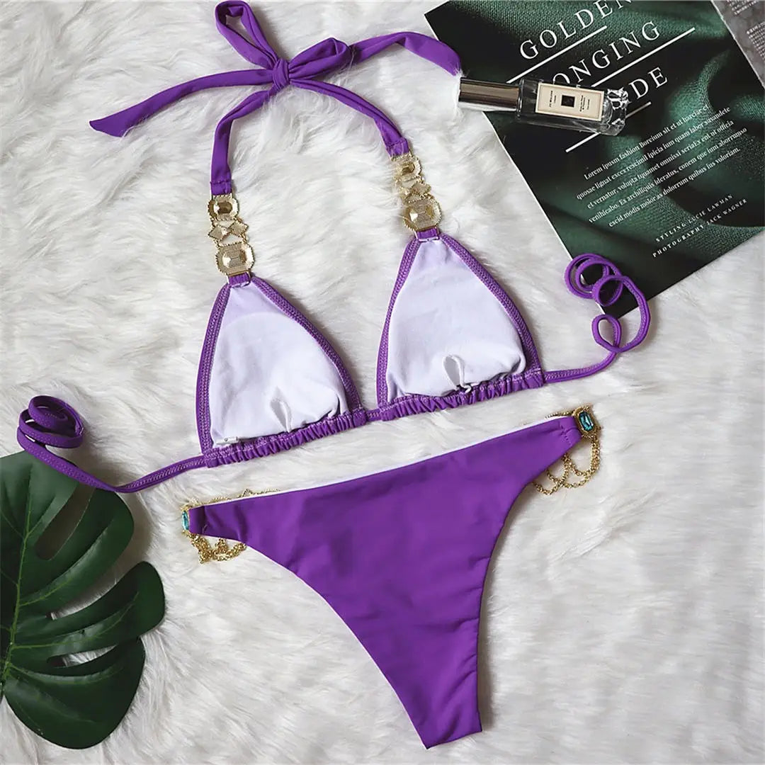 Jeweled Diamond Rhinestone Bikini