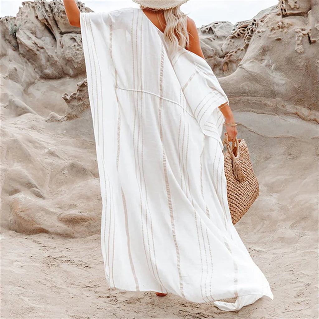 Striped Crochet Cardigan Cover-Up
