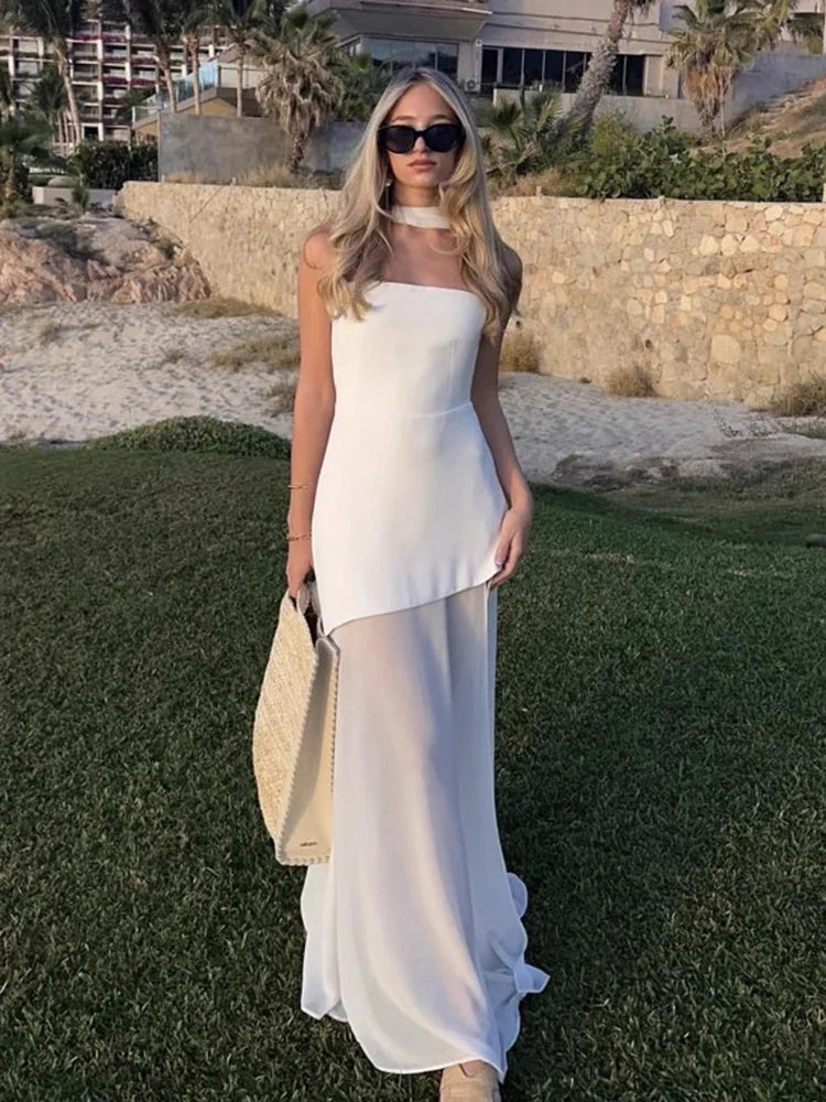 Women’s Strapless Corset Maxi Dress
