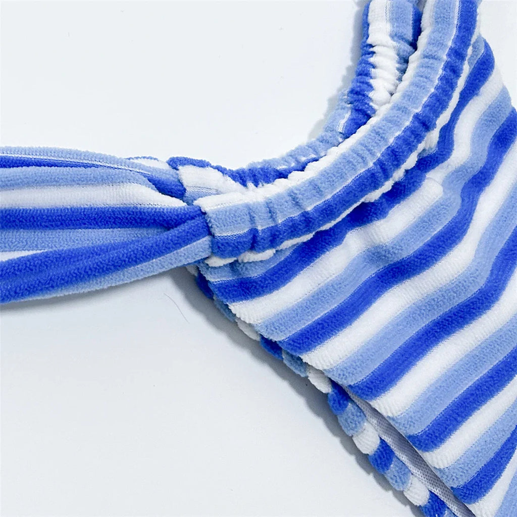 Striped Underwired Bikini Set