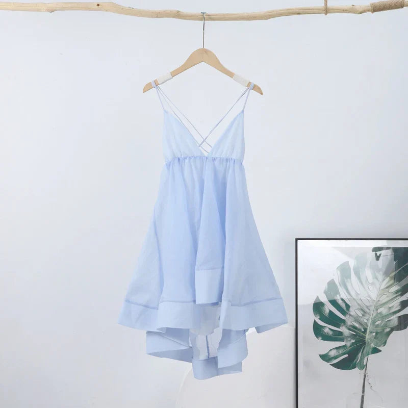 LINDA MINI DRESS 01 blue
