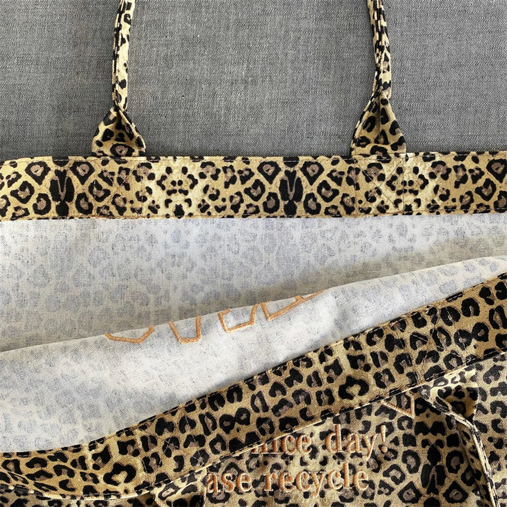 Leopard Canvas Tote Bag