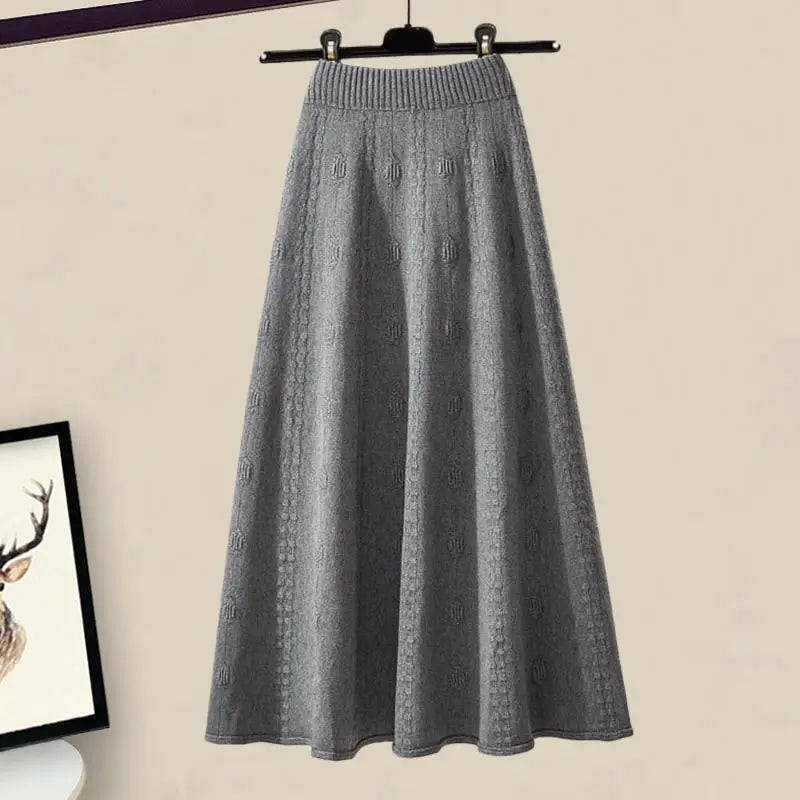 LUSIANA 2 PIECES SET Grey skirt