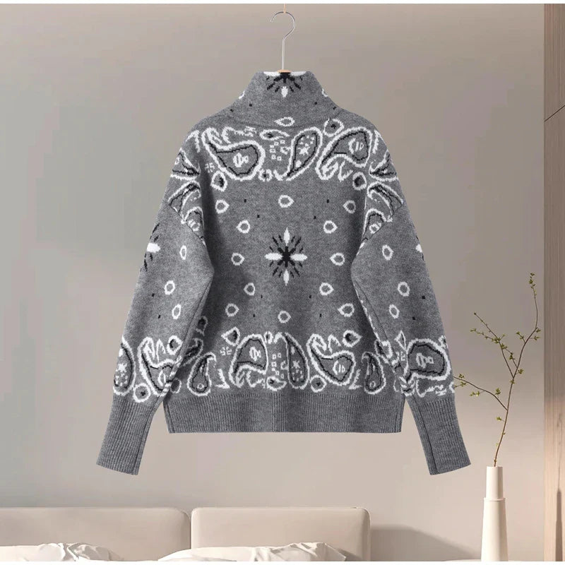 Women’s Jacquard Zip Cardigan
