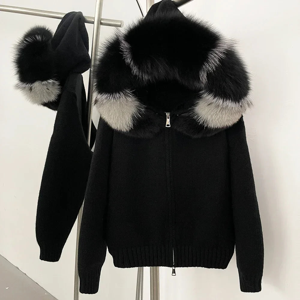 Natural Fox Fur Jacket