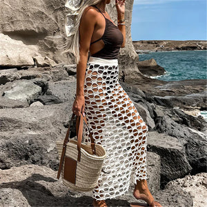 See-Through Crochet Knit Beach Tunic