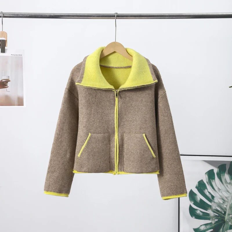 Women’s Jacquard Zip Cardigan