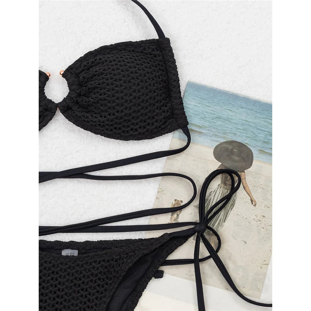 Wrap Around Halter Bikini Set
