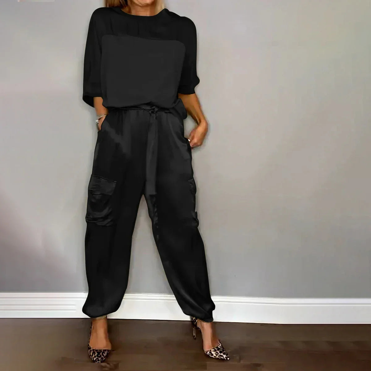 RIANNA TWO PIECE SET Black