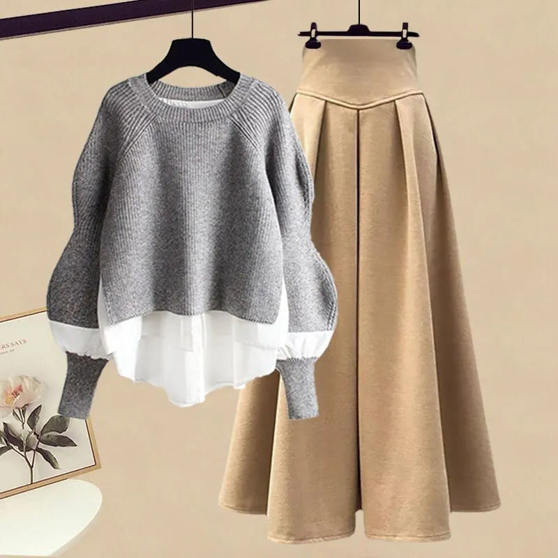 ZAFAIRA SET Gray and Khaki