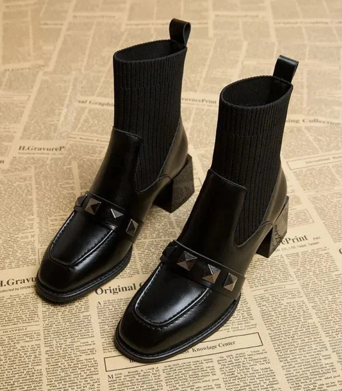 HEYLA BOOTS Black fleece